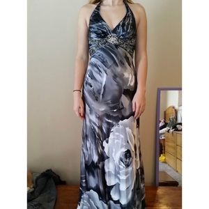 Gray prom dress